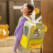 Load image into Gallery viewer, Cute Cat Bag Outdoor Portable Kitten Backpack Large Capacity Breathable Canvas Bag
