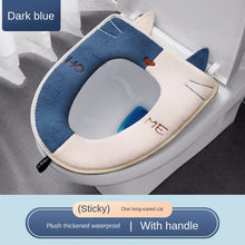 Load image into Gallery viewer, 3pcs Home Toilet Seat Cover Magic Sticky Hook Thickened Waterproof Four Seasons  Plush Toilet Seat Cover
