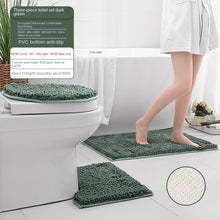 Load image into Gallery viewer, 3pcs Toilet Seat Cover Pads Thicker Chenille Three-Piece Floor  Bathroom  Absorbent  Carpet
