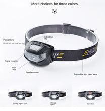 Lade das Bild in den Galerie-Viewer, Head Light USB Rechargeable Strong Light Led Waterproof Night Fishing Induction Running
