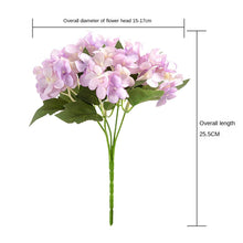 Load image into Gallery viewer, 3Pcs Small Handle Shui Yang Hydrangea Artificial Fake Flower Plants Home Decoration Wedding Bouquet
