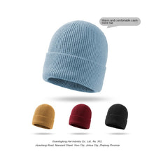 Lade das Bild in den Galerie-Viewer, Warm Winter Knit Beanie Hats Ins Solid Color Women's Fashion Ear Protection Wool Men All-Matching Pullover Unisex

