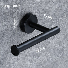 Lade das Bild in den Galerie-Viewer, 304 Stainless Steel Towel Rack Tissue Holder Set Brushed Black Bathroom Pendant
