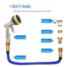 Load image into Gallery viewer, 3 Times Telescopic Pipe Household Car Wash Garden 7 Function Zinc Alloy Shower Water Gun Pack
