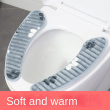 Load image into Gallery viewer, 3pcs Toilet Seat Cover Pads Winter Thicker Closestool Cushion Smart  Paste Adsorption Washable
