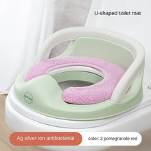 Load image into Gallery viewer, 3pcs Toilet Seat Cover Pads Silver Ion Antibacterial Children&#39;s  Cushion Warm Plush Baby Baby
