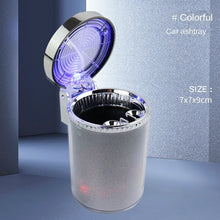 Lade das Bild in den Galerie-Viewer, Ashtray Colorful  Car Cover Luminous  Light Air Outlet Hanging Ash Ashtray
