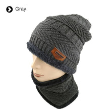 Lade das Bild in den Galerie-Viewer, Warm Winter Knit Beanie Hats Wool Cover Neck Two-Piece Fleece-Lined Riding Windproof Pullover Unisex
