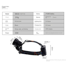 Lade das Bild in den Galerie-Viewer, Head Lightp50 Strong Light Rechargeable Outdoor Activities Long Shot
