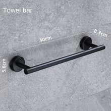 Lade das Bild in den Galerie-Viewer, 304 Stainless Steel Towel Rack Tissue Holder Set Brushed Black Bathroom Pendant
