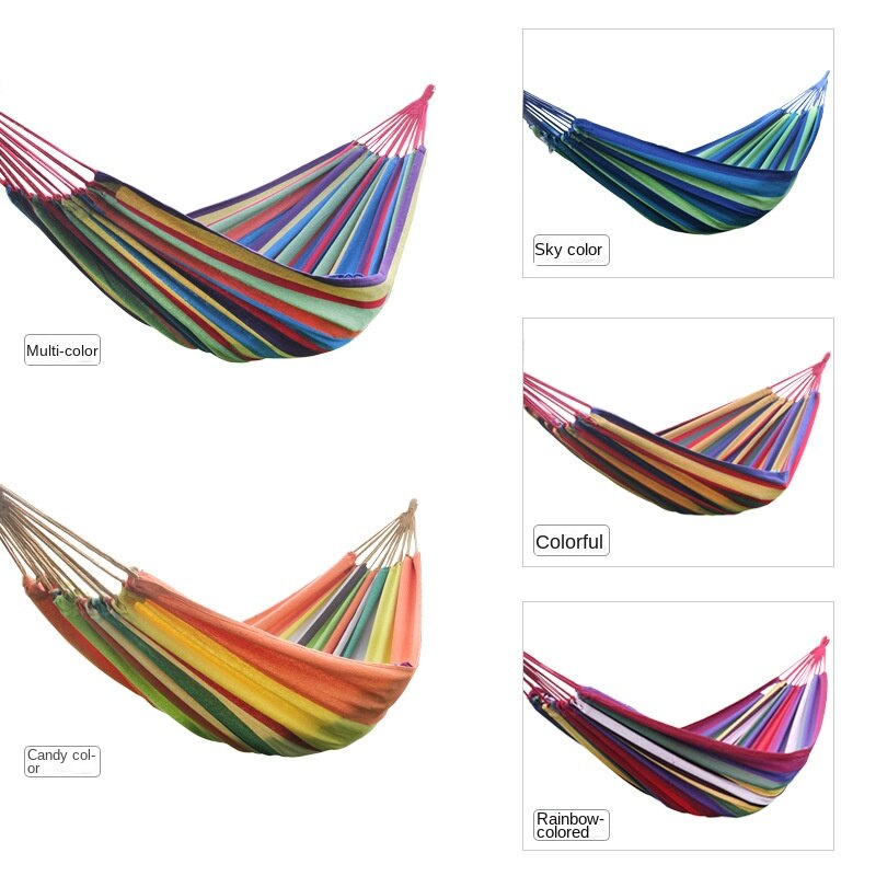 220*150cm Camping Hammock Outdoor Double Hammock Thickened Anti-Rollover Swing