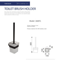 Lade das Bild in den Galerie-Viewer, 304 Black Bathroom Pendant Set Tissue Rack Towel Rack Wall-Mounted Storage Rack
