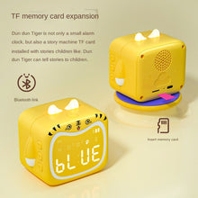 Load image into Gallery viewer, Smart Multi-Function Alarm Clock LED Display Fun Square Yellow Tiger Time Reporting Bluetooth for Children
