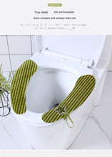 Load image into Gallery viewer, 3pcs Toilet Mat Household Plush Spring Waterproof Prevent Cold Adhesive Cute
