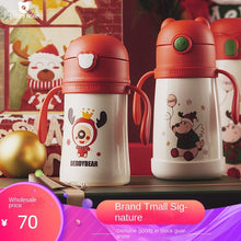 Lade das Bild in den Galerie-Viewer, Xmax Christmas Cup Gift Genuine Learn to Drink Insulated Stainless Steel Baby Fashion Portable Straw
