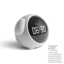 Load image into Gallery viewer, Smart Multi-Function Alarm Clock LED Display round Expression Voice-Controlled Night Light for Children
