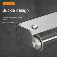 Lade das Bild in den Galerie-Viewer, 304 Tissue Rack Stainless Steel Kitchen No Punch Frame Wall Hanging Plastic Wrap Rack Towel Rack
