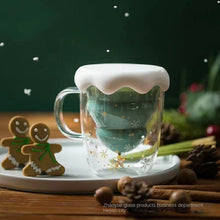 Lade das Bild in den Galerie-Viewer, Xmax Christmas Cup Gift Tree Glass Star Wish Insulated Double-Layer Breakfast Mark Wish
