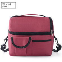 Lade das Bild in den Galerie-Viewer, Practical Portable Lunch Bag Double-Layer Insulated Breast Milk Preservation Bag Food Lunch Box
