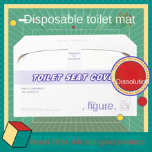 Load image into Gallery viewer, 3pcs Water Soluble Degradable Disposable Toilet Mat 1/2 Fold Protoplasm Paper 200 Pieces
