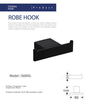 Lade das Bild in den Galerie-Viewer, 304 Black Bathroom Pendant Set Tissue Rack Towel Rack Wall-Mounted Storage Rack
