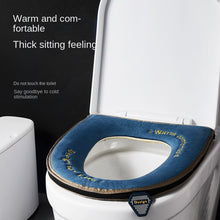 Load image into Gallery viewer, 3pcs Toilet Seat Cover Pads Autumn and Winter Velvet Thick Warm   Waterproof Zipper     Household
