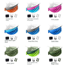 Load image into Gallery viewer, 260 * 140CM Camping Hammock Outdoor Camping Belt Mosquito Net Hammock Anti Mosquito Mesh
