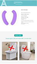 Load image into Gallery viewer, 3pcs Silicone Toilet Mat Self-Adhesive Adsorption Silicone Toilet Seat Travel Portable

