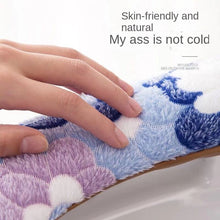 Load image into Gallery viewer, 3pcs Toilet Seat Cover Pads Home    Circle Net Red Thicker Fleece-Lined Large Winter
