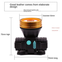 Load image into Gallery viewer, Head Light Lithium Battery Rechargeable LED Blue Light Night Fishing Light Bracket Dual-Use
