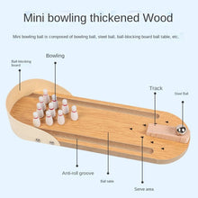 Load image into Gallery viewer, 29cm Mini Wooden Bowling Toddler Parent-Child Interactive Desktop Game
