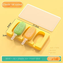 Lade das Bild in den Galerie-Viewer, 2 Color with Lid Ice Cream Silicone Mold Classic DIY Making Ice-Cream Mould
