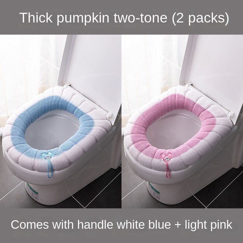 3pcs Toilet Seat Cover Pads Home    Cushion    Extra Thick Warm  Fleece