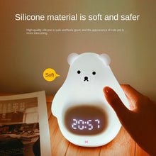 Load image into Gallery viewer, Smart Multi-Function Alarm Clock LED Display Big White Bear Silicone Voice-Activated USB Night Light for Children
