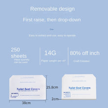 Load image into Gallery viewer, 3pcs Water-Soluble Paper Toilet Seat Cover Disposable Toilet Mat Household 1/2 Fold Wood Pulp 250 Sheets Toilet Seat Paper
