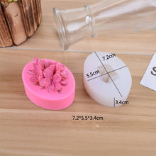 Load image into Gallery viewer, 3D 4 Peach Blossom Plum Blossom Flower Silicone Mold for Home Homemade Soap Aromatherapy Candle Cake Decoration
