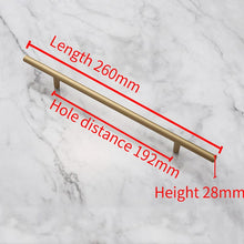 Load image into Gallery viewer, 2pcs Simple Style Matte Gold Cabinet Handles Solid Aluminum Alloy Kitchen Cupboard Pulls Drawer Knobs
