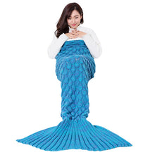 Lade das Bild in den Galerie-Viewer, Baby Photography Mermaid Blanket Scale Knitted Mermaid Tail Children's Blanket
