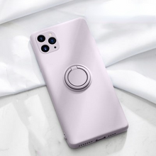 Lade das Bild in den Galerie-Viewer, Solid Color Silicone Ring Bracket Phone Case for iPhone 13 Pro Max
