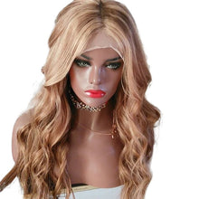 Load image into Gallery viewer, Women Wig Gradient Color Long Curly Hair Rose Mesh Head Cover W312
