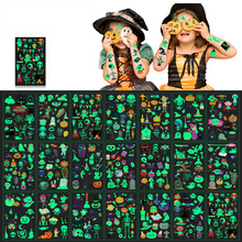 Lade das Bild in den Galerie-Viewer, 20PCs Eco-friendly Non-Toxic Children Cartoon Luminous Tattoo Stickers Halloween Carnival Party
