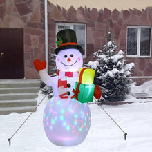 Lade das Bild in den Galerie-Viewer, 150CM LED Illuminated Inflatable Snowman Air Pump Model Airblown Dolls Toys Decoration Christmas

