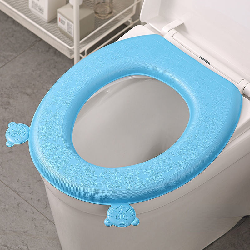 3pcs Toilet Mat Household Toilet Seat Four Seasons Happy Day Toilet Washer Non-Silicone