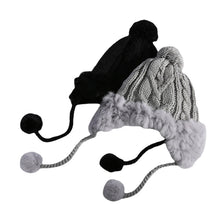 Lade das Bild in den Galerie-Viewer, Warm Winter Knit Beanie Hats Wool Rabbit Earmuffs Hat Women Sweet Cute Unisex

