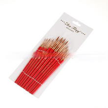 Load image into Gallery viewer, 12 Purple Rod Double Color Nylon Wool Watercolor Pens Set Art Paint Brushes
