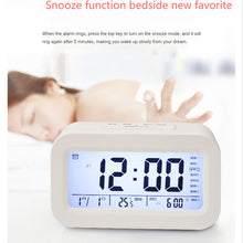 Load image into Gallery viewer, Smart Multi-Function Alarm Clock LED Display Voice Time Rechargeable/Battery Type Three Sets of Alarm
