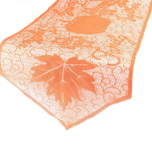 Lade das Bild in den Galerie-Viewer, 20x80 Inch Thanksgiving Alban Elved Pumpkin Maple Leaves Lace Table Cloth Table Flag
