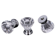 Lade das Bild in den Galerie-Viewer, 25mm Clear Crystal Handle 4pcs Wardrobe and Cabinet Door Handle
