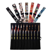 Load image into Gallery viewer, 20 Hole Position Gouache Pen Writing Brush Curtain Large Capacity Brush with Makeup Brush Multi-Style
