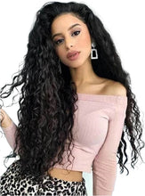 Load image into Gallery viewer, Women Wig Black Hand-Rolled Chemical Fiber Length Curling Iron Set W282
